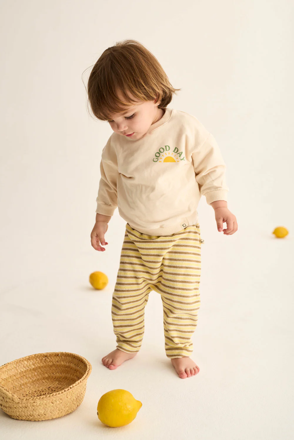 Striped Terry Cloth Baby Pants - Image 4
