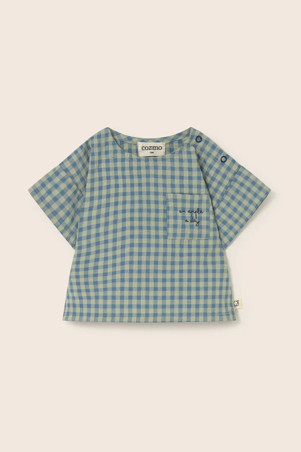 Gingham Cotton Baby Top - Image 2