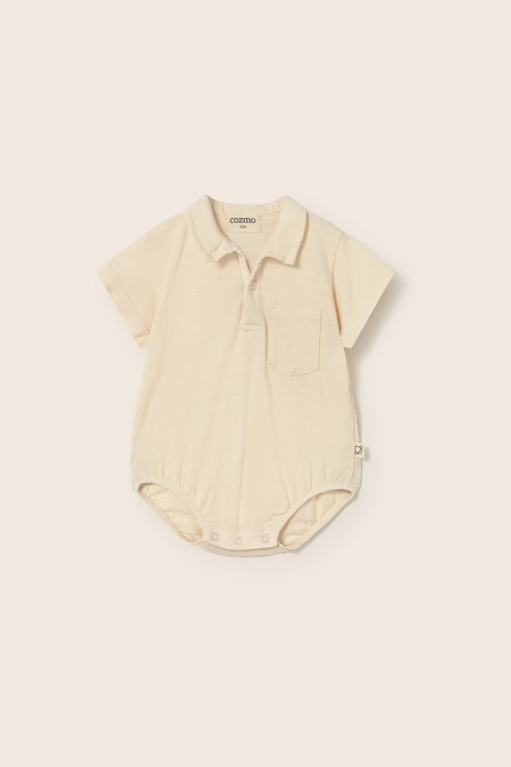 Soft Slub Cotton Baby Polo Bodysuit - Image 3