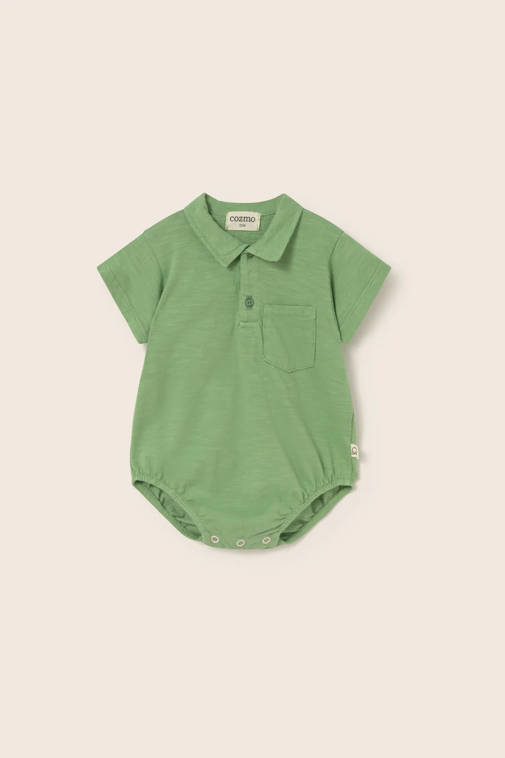 Soft Slub Cotton Baby Polo Bodysuit - Image 4