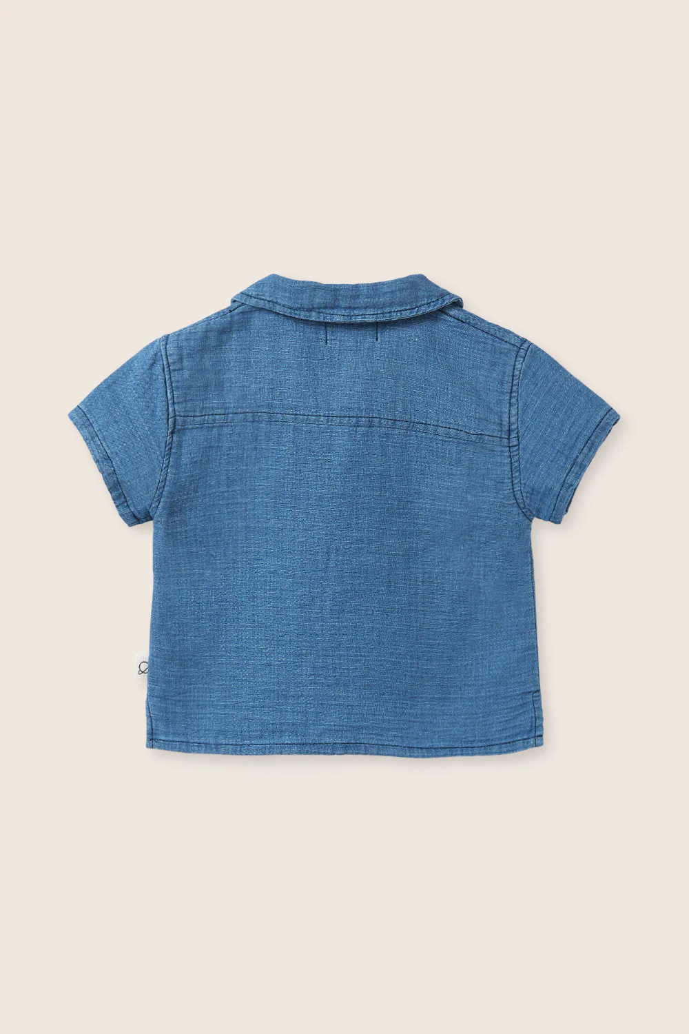 Denim Gauze Cotton Baby Shirt - Image 3
