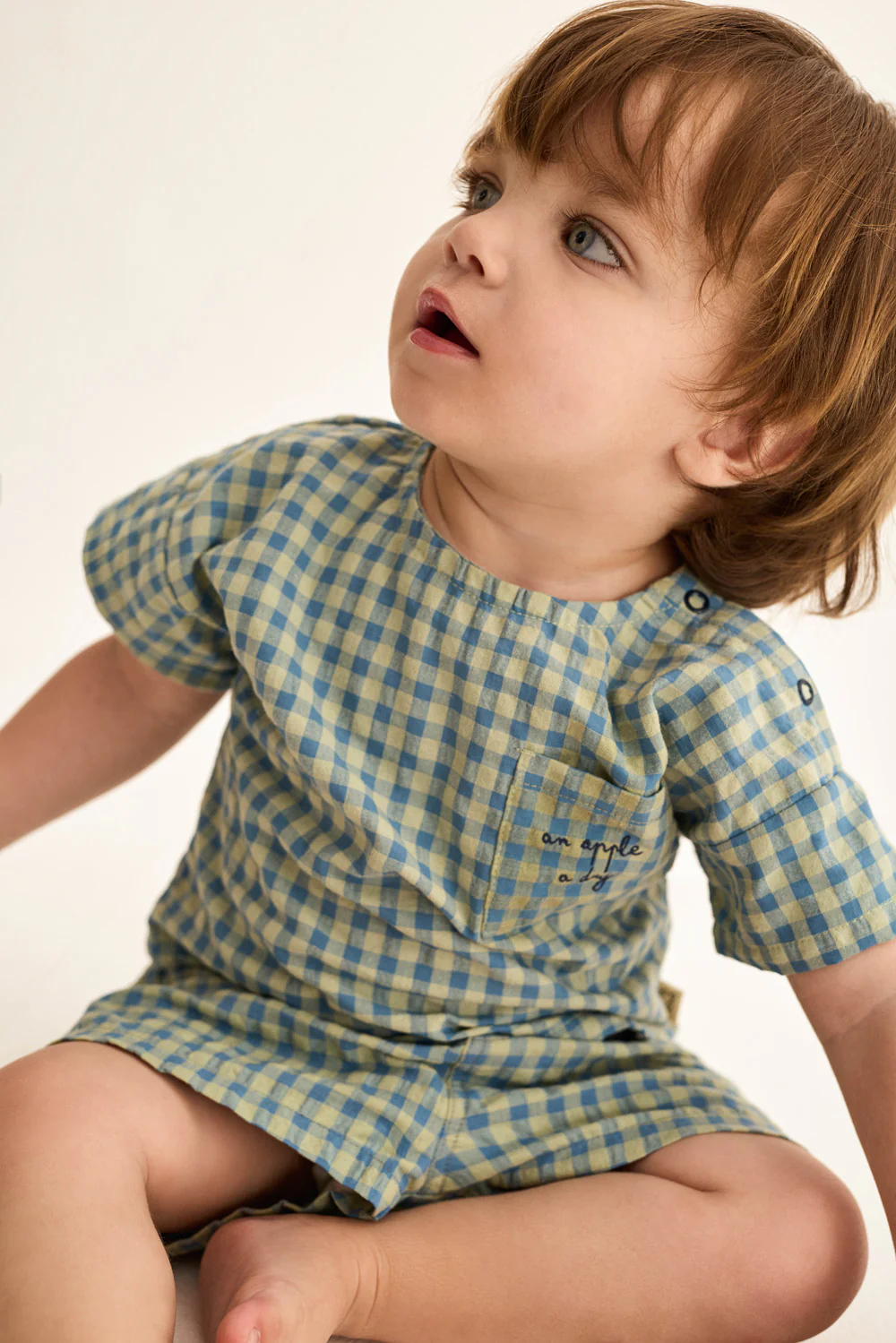 Gingham Cotton Baby Top