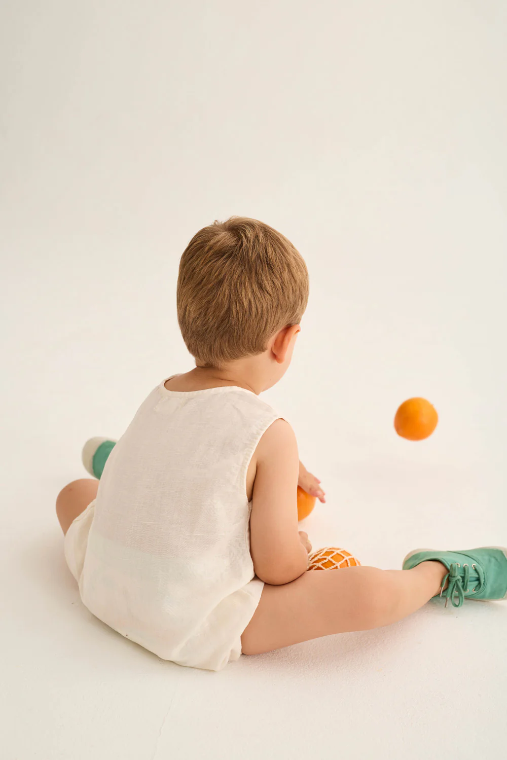 Cotton Linen Baby Romper - Image 4
