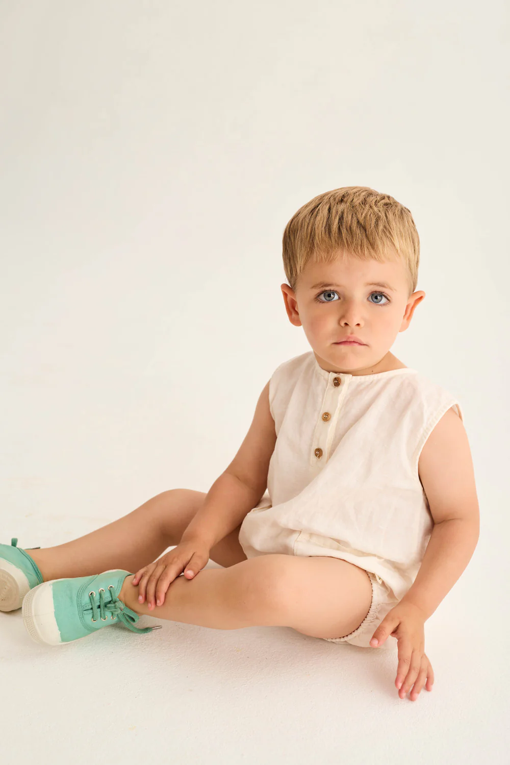 Cotton Linen Baby Romper - Image 5