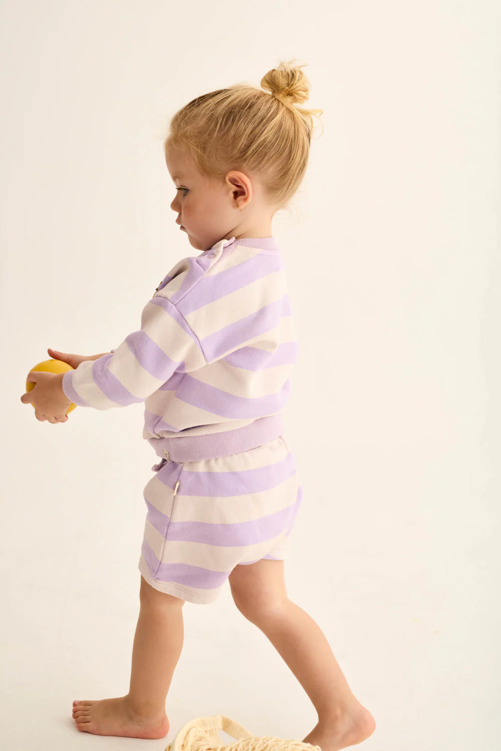 Striped Cotton Fleece Baby Sweatshirt - Image 6
