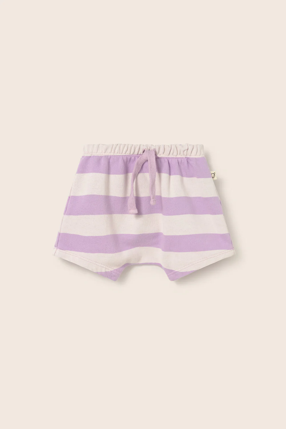 Striped Cotton Fleece Baby Shorts - Image 7
