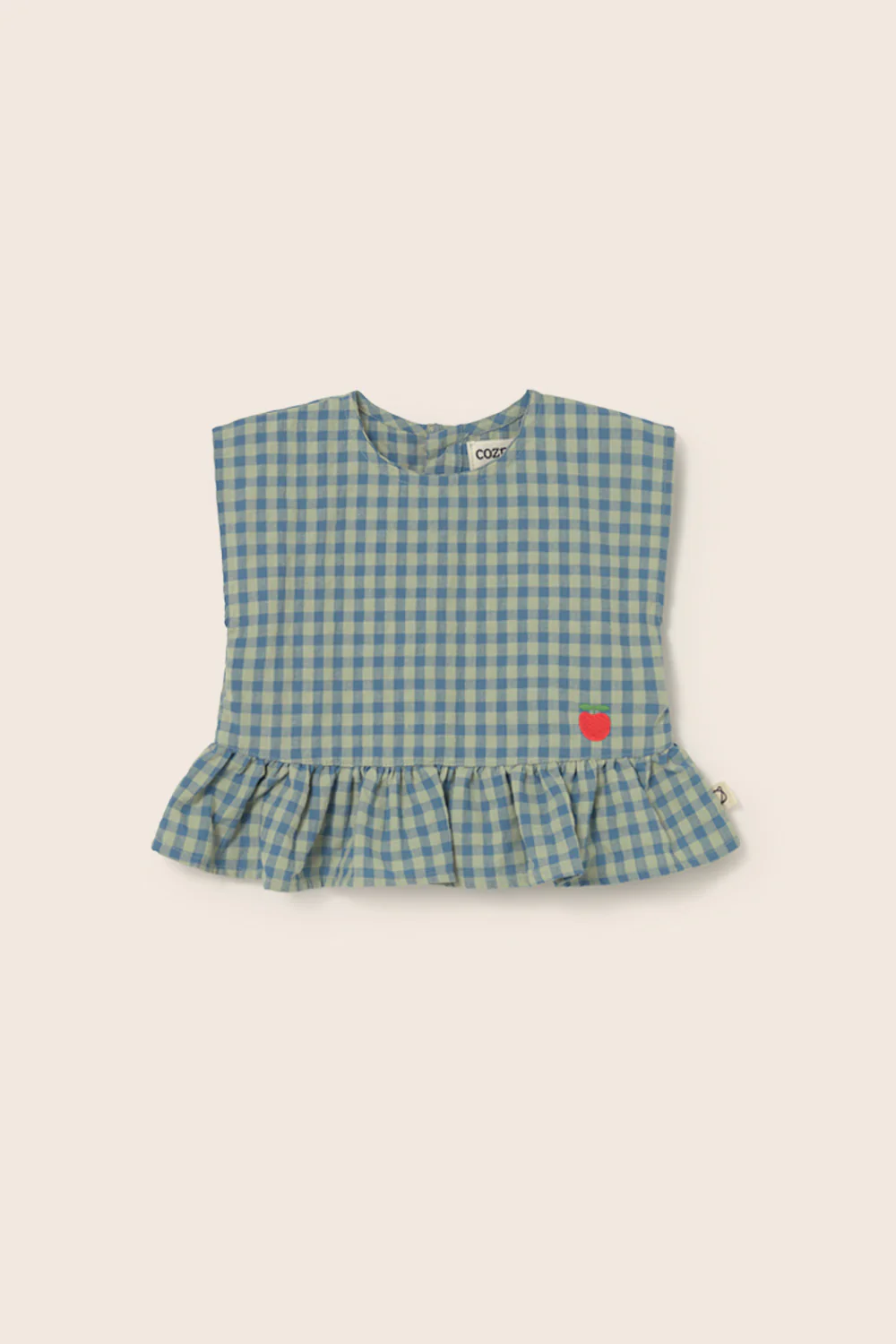 Gingham Cotton Peplum Baby Top - Image 5