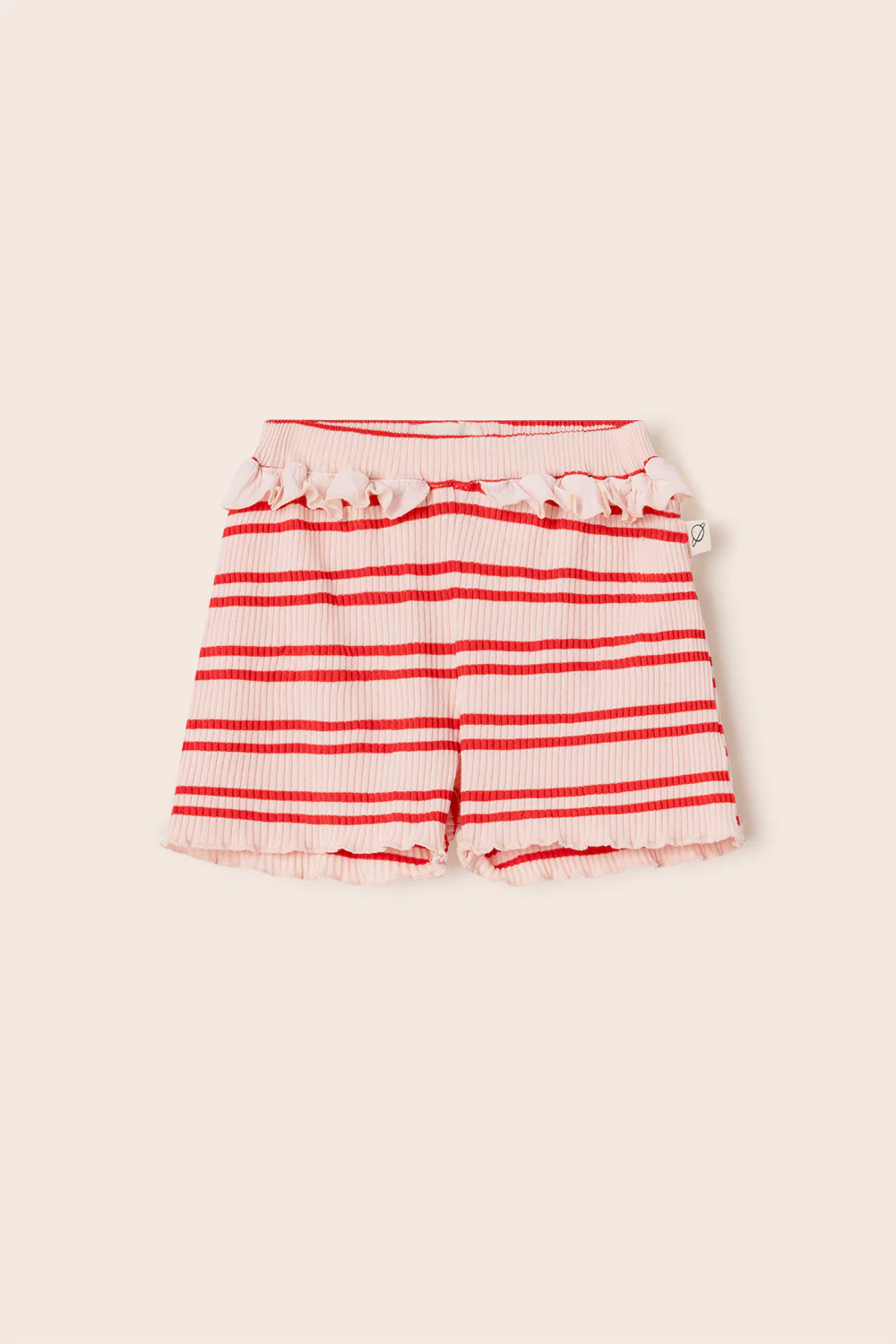 Double Stripes Rib Baby Shorts