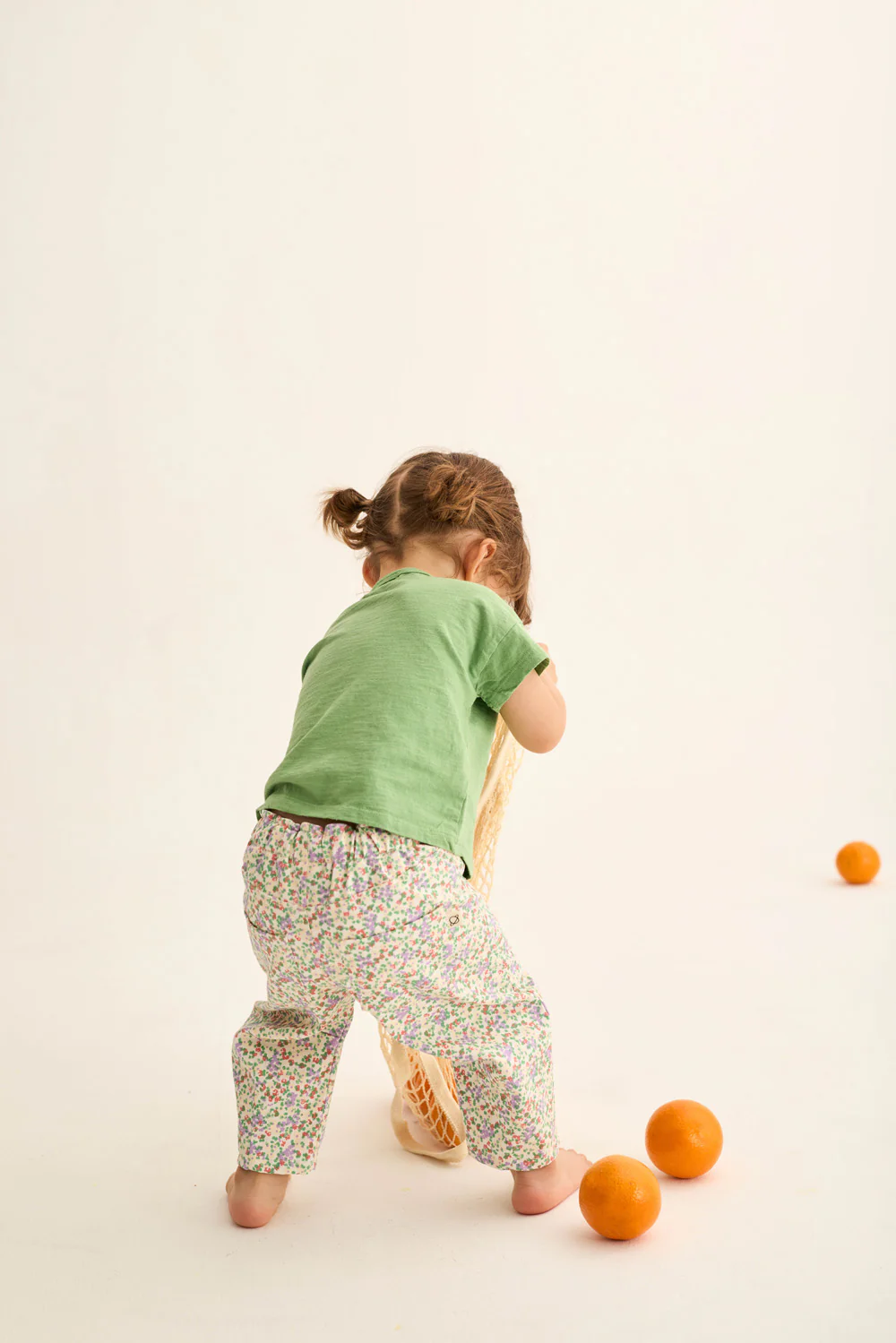 Floral Twill Cotton Baby Pants - Image 3