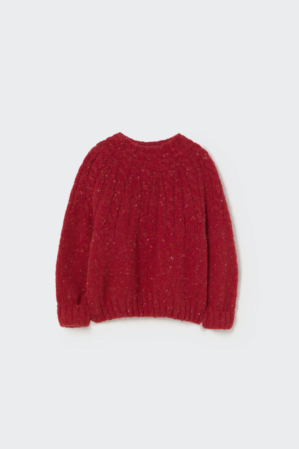 Tweed Tricot Mock Neck Baby Sweater - Carmen - Image 6