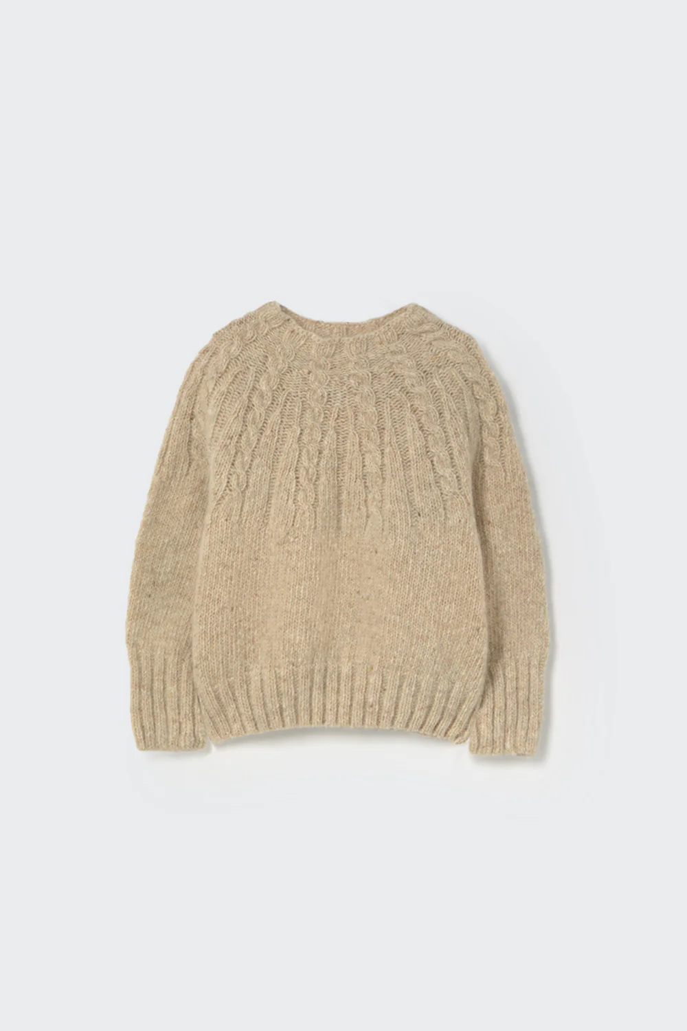 Tweed Tricot Mock Neck Baby Sweater - Carmen - Image 3