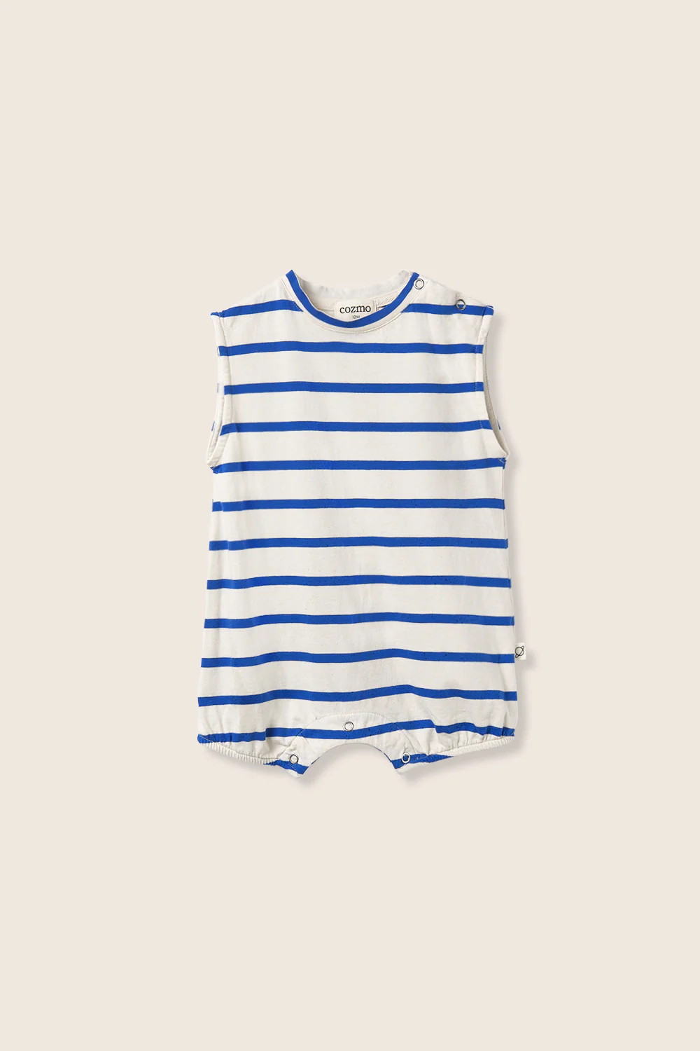 Striped Jersey Cotton Baby Romper - Image 3