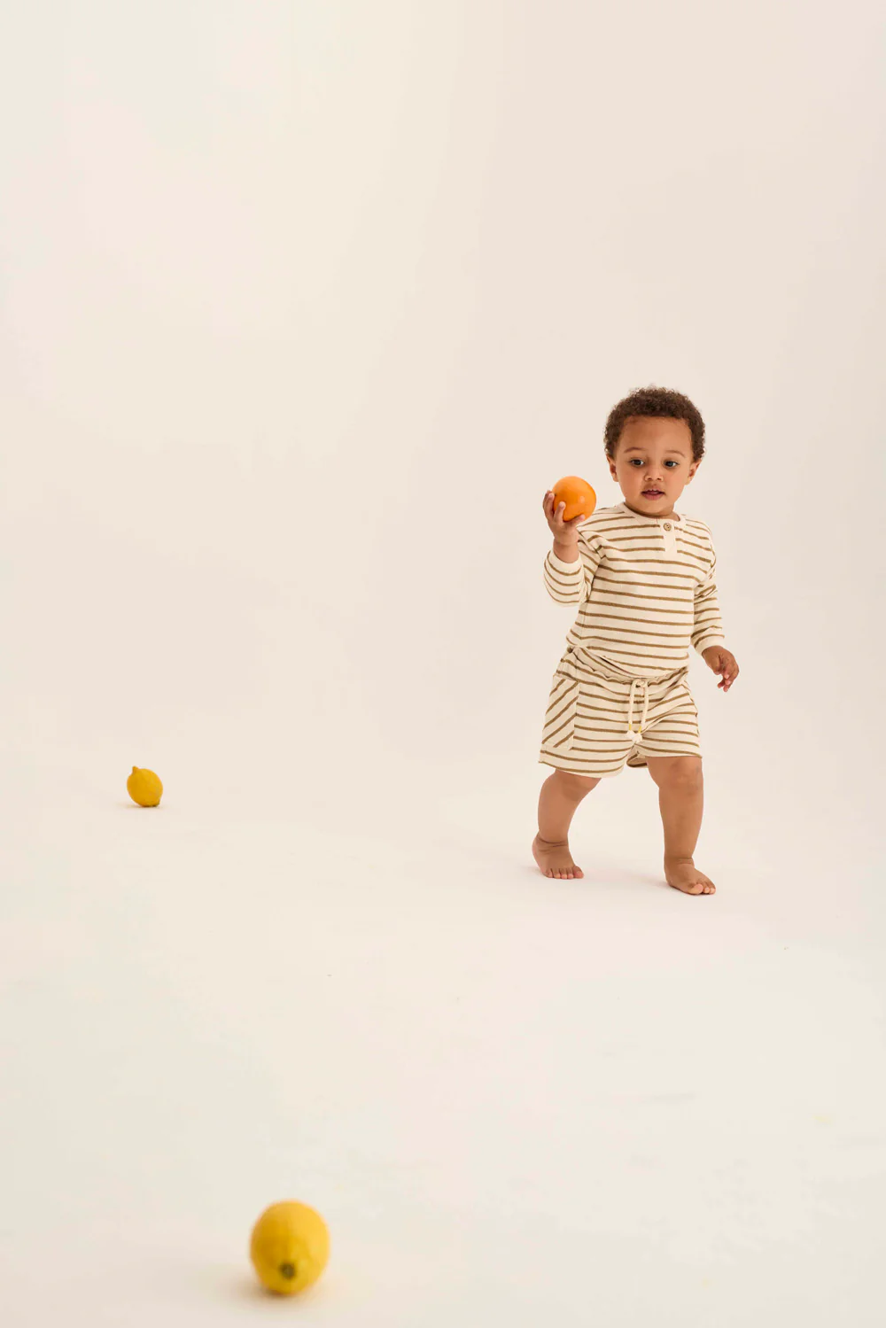 Double-Faced Striped Cotton Long Sleeves Baby Sweatshirt - Image 3