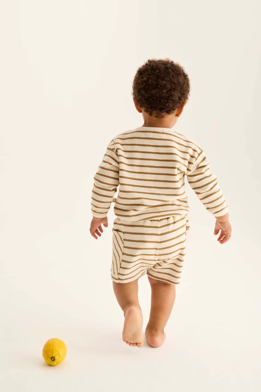 Double-Faced Striped Cotton Long Sleeves Baby Sweatshirt - Image 5