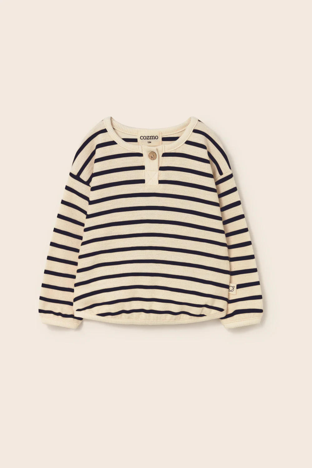 Double-Faced Striped Cotton Long Sleeves Baby Sweatshirt - Image 6