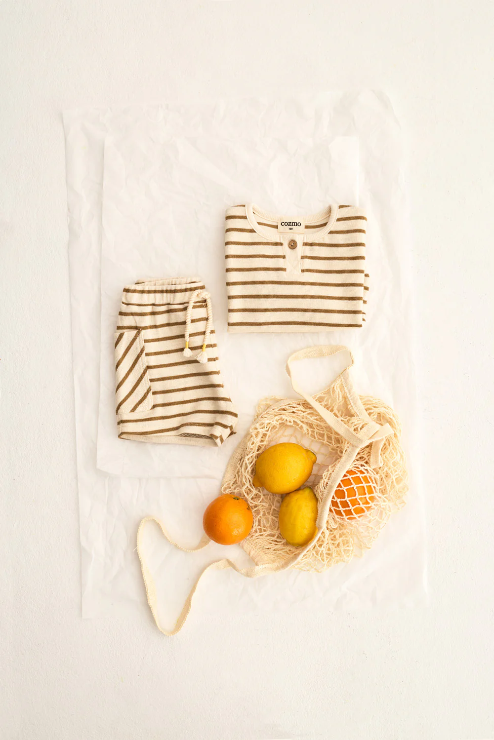Double-Faced Striped Cotton Long Sleeves Baby Sweatshirt - Image 7