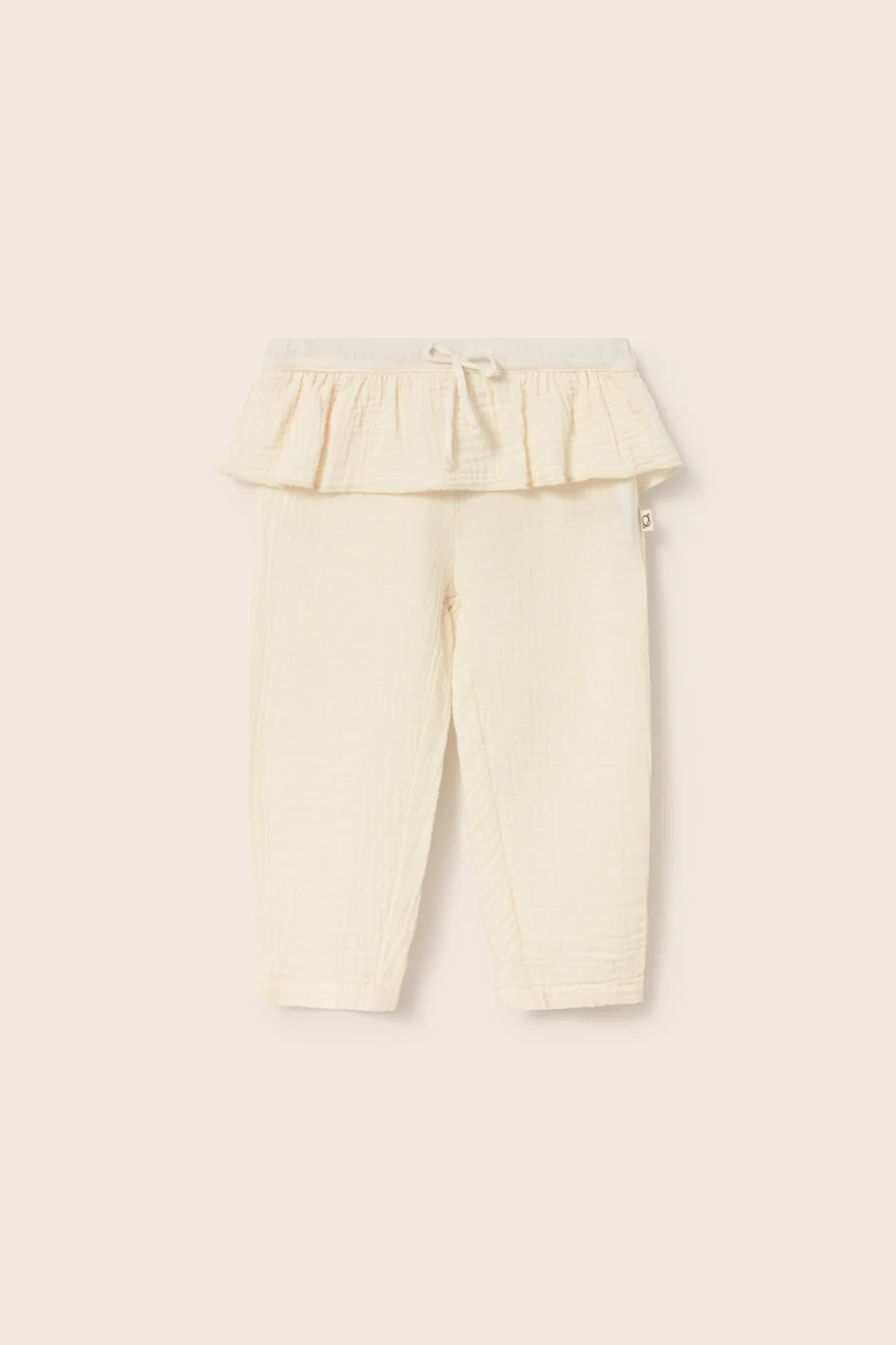 Soft Gauze Cotton Ruffle Baby Pants - Image 3