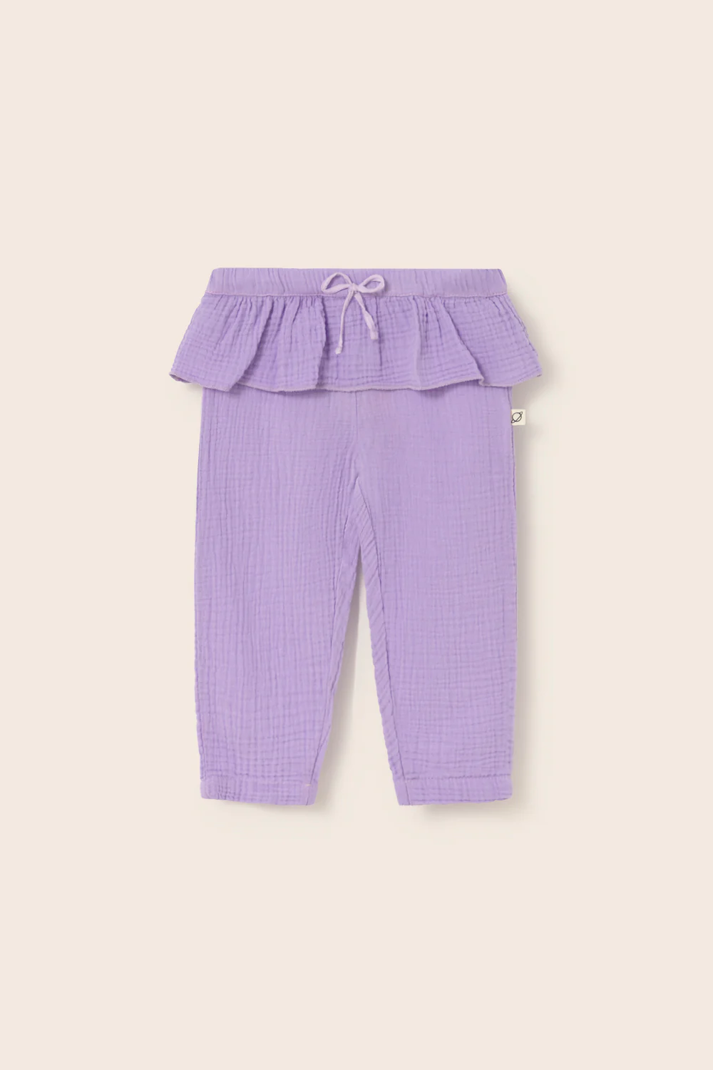 Soft Gauze Cotton Ruffle Baby Pants - Image 4
