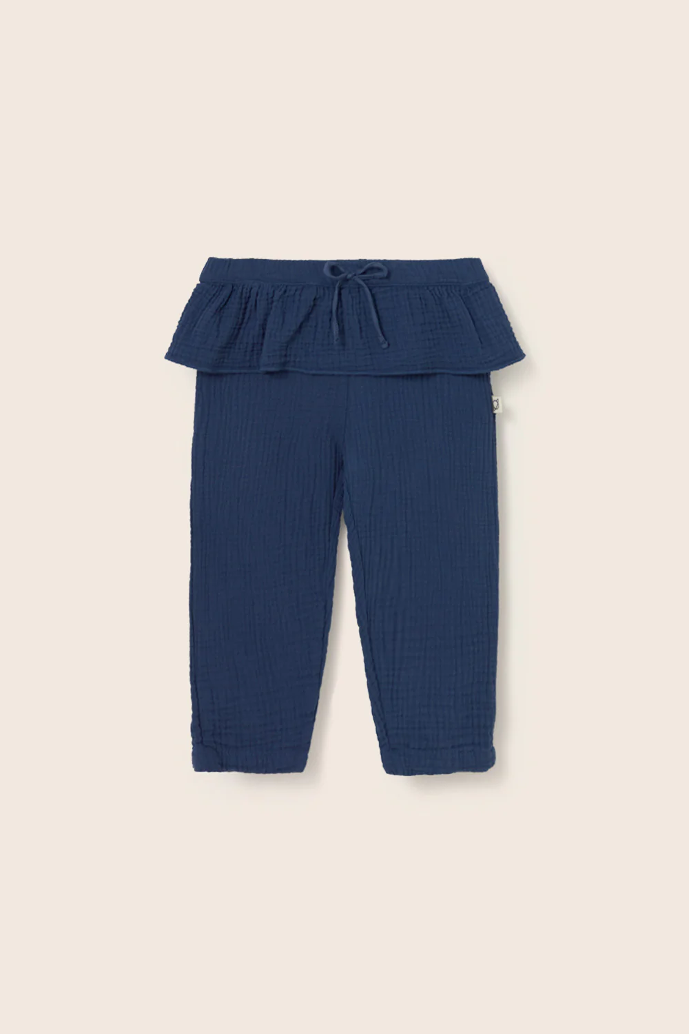 Soft Gauze Cotton Ruffle Baby Pants - Image 5