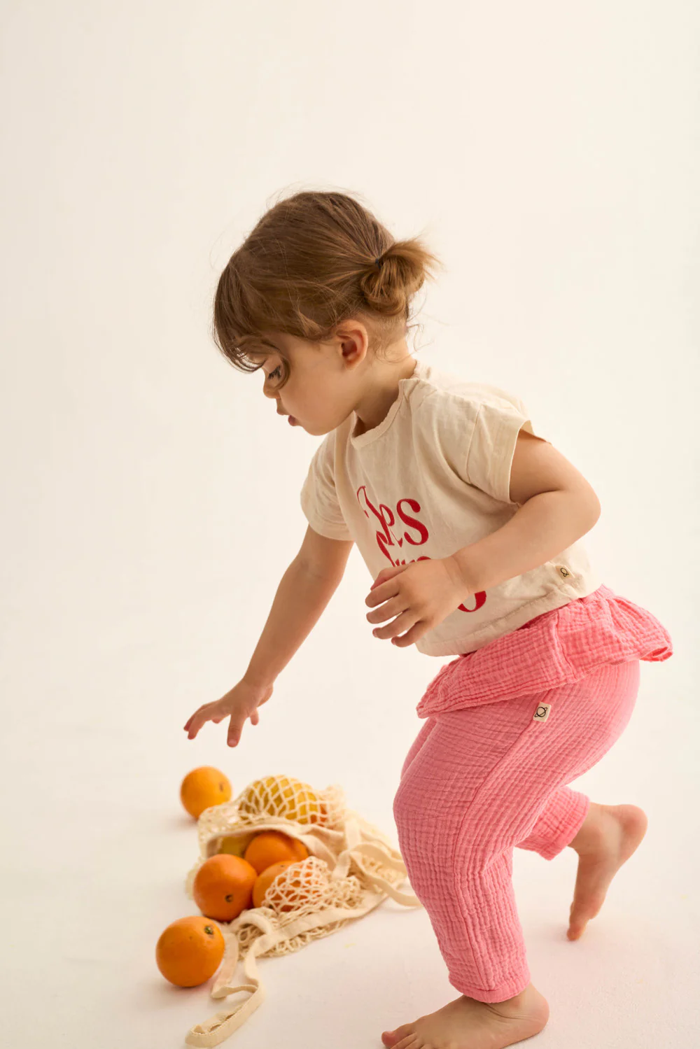 Soft Gauze Cotton Ruffle Baby Pants - Image 7