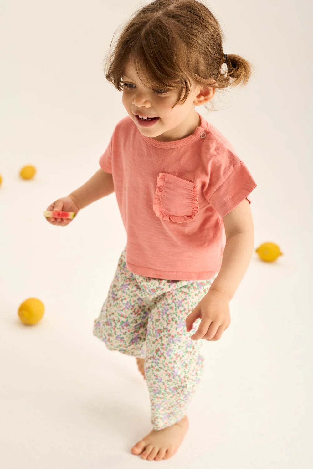Soft Slub Cotton Ruffle Pocket Baby T-Shirt - Image 9