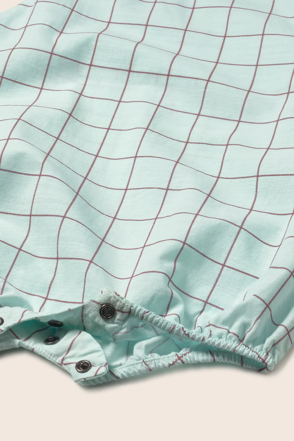 Slub Plaid Poplin Baby Romper - Image 3