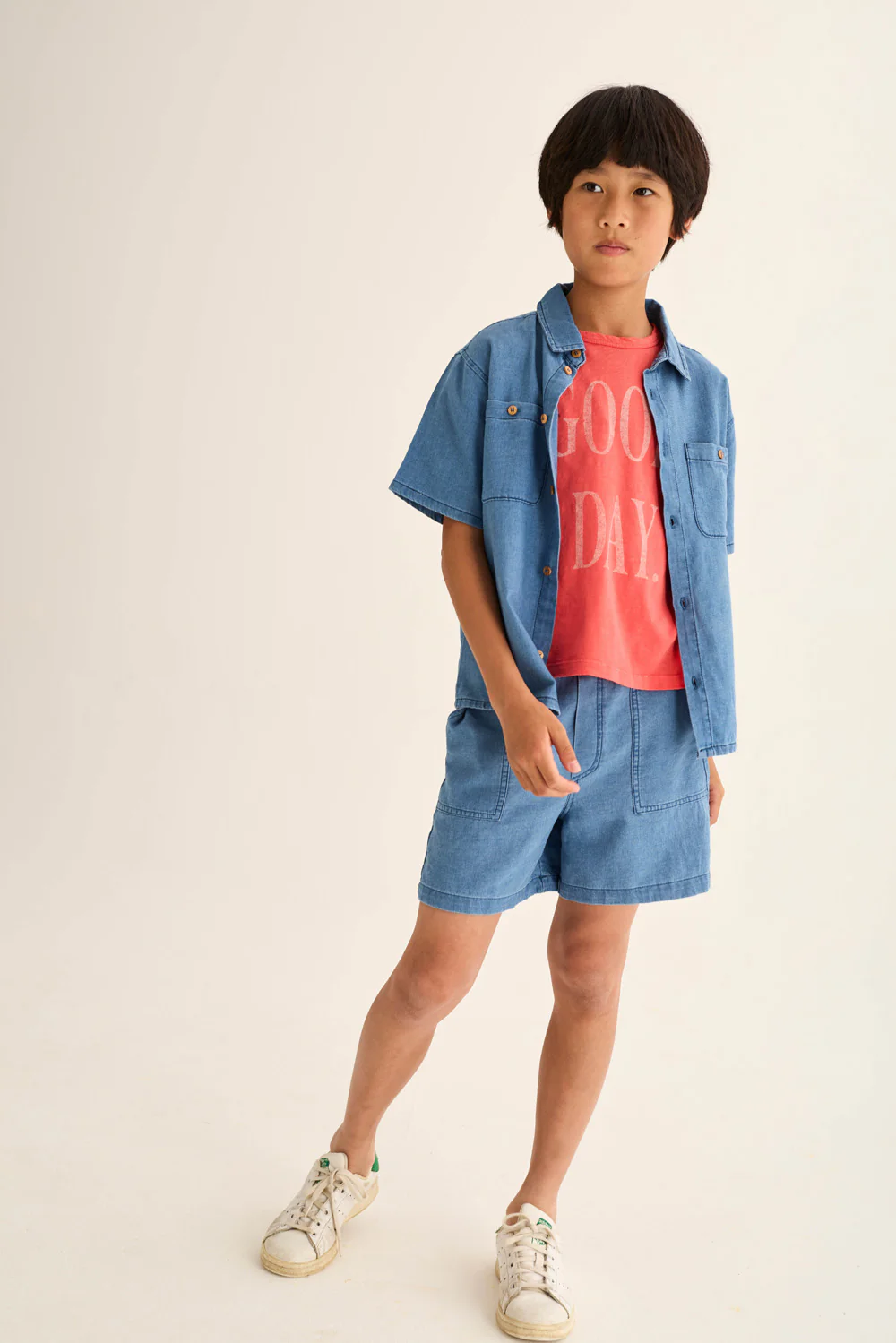 Chambray Denim Bermuda Shorts - Image 4