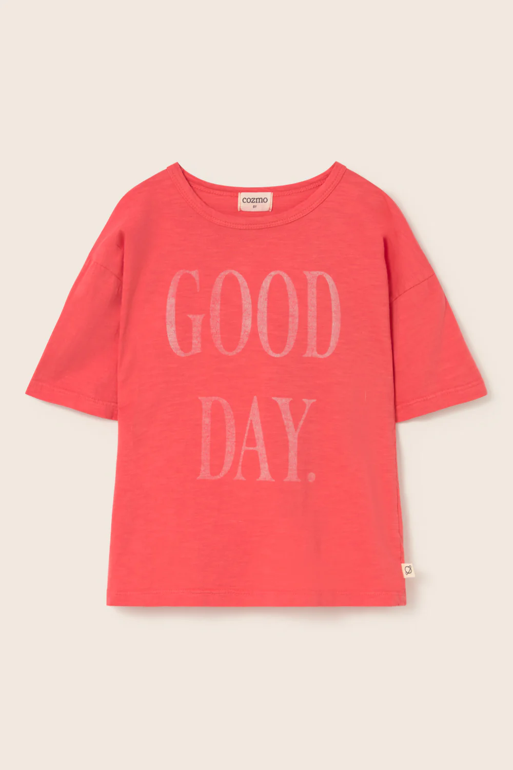 Soft Slub Cotton Print T-Shirt Good Day - Image 5
