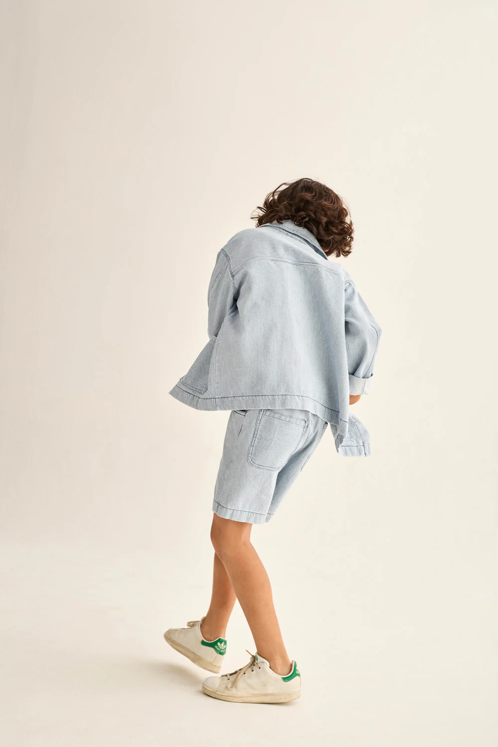 Fine Striped Denim Jacket - Image 8