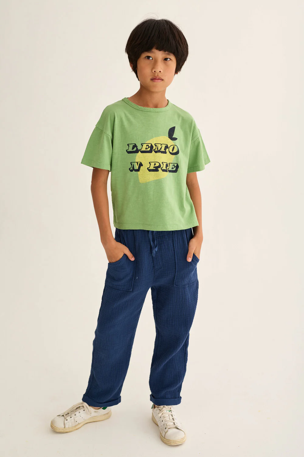 Soft Slub Cotton Print T-Shirt Lemon Pie - Image 9