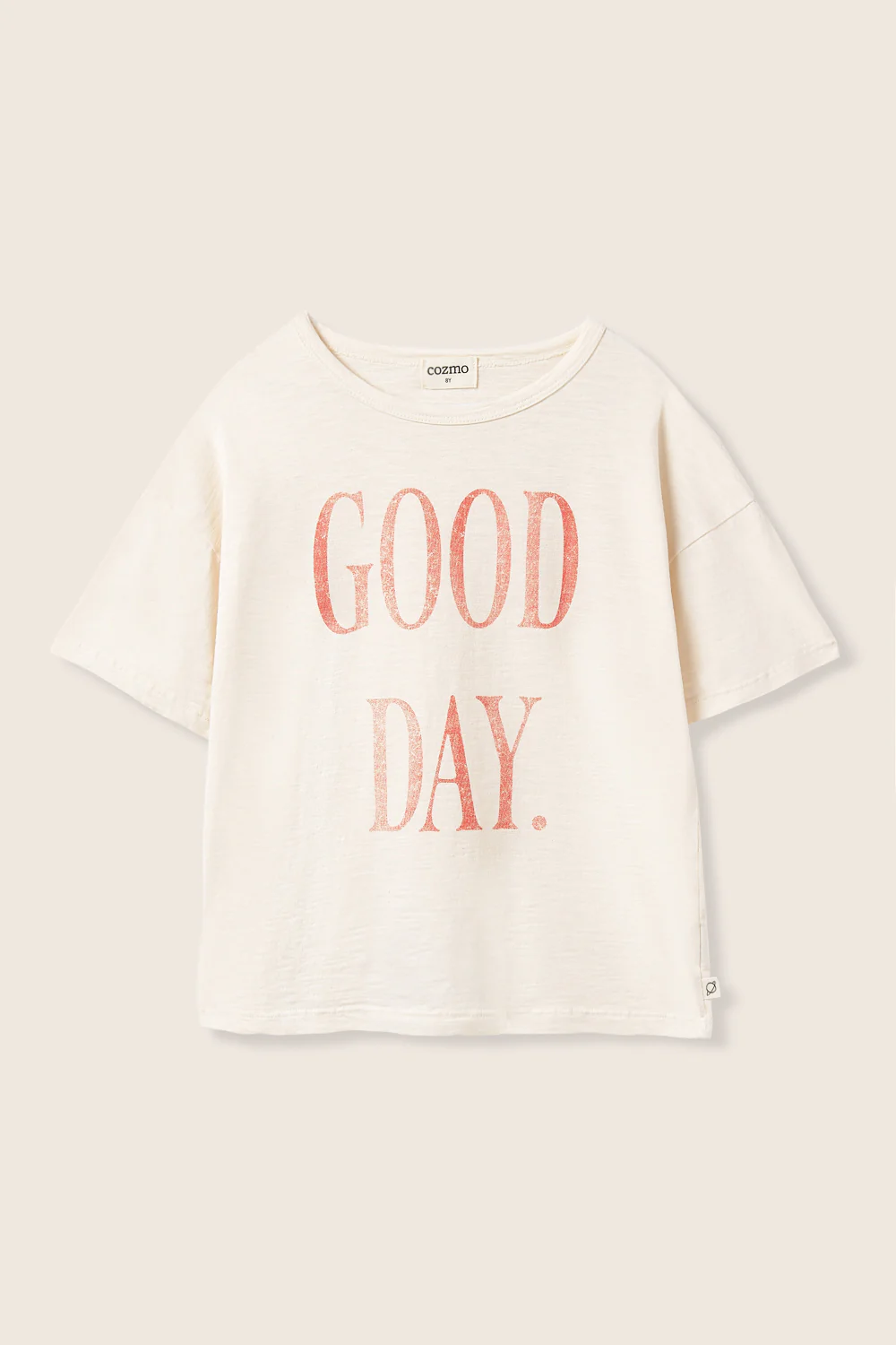Soft Slub Cotton Print T-Shirt Good Day - Image 4