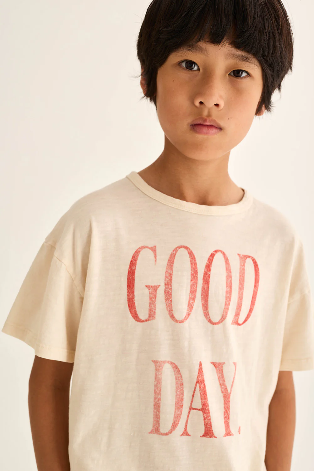 Soft Slub Cotton Print T-Shirt Good Day - Image 8