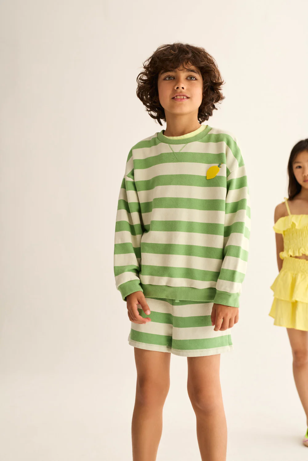 Striped Cotton Fleece Shorts - Image 4