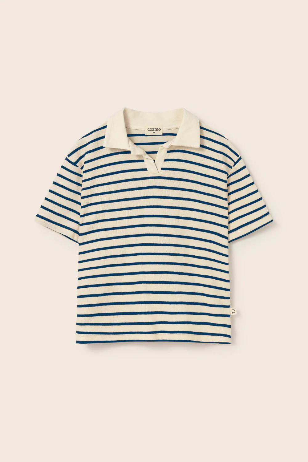 Double-Faced Striped Cotton Polo T-Shirt - Image 3