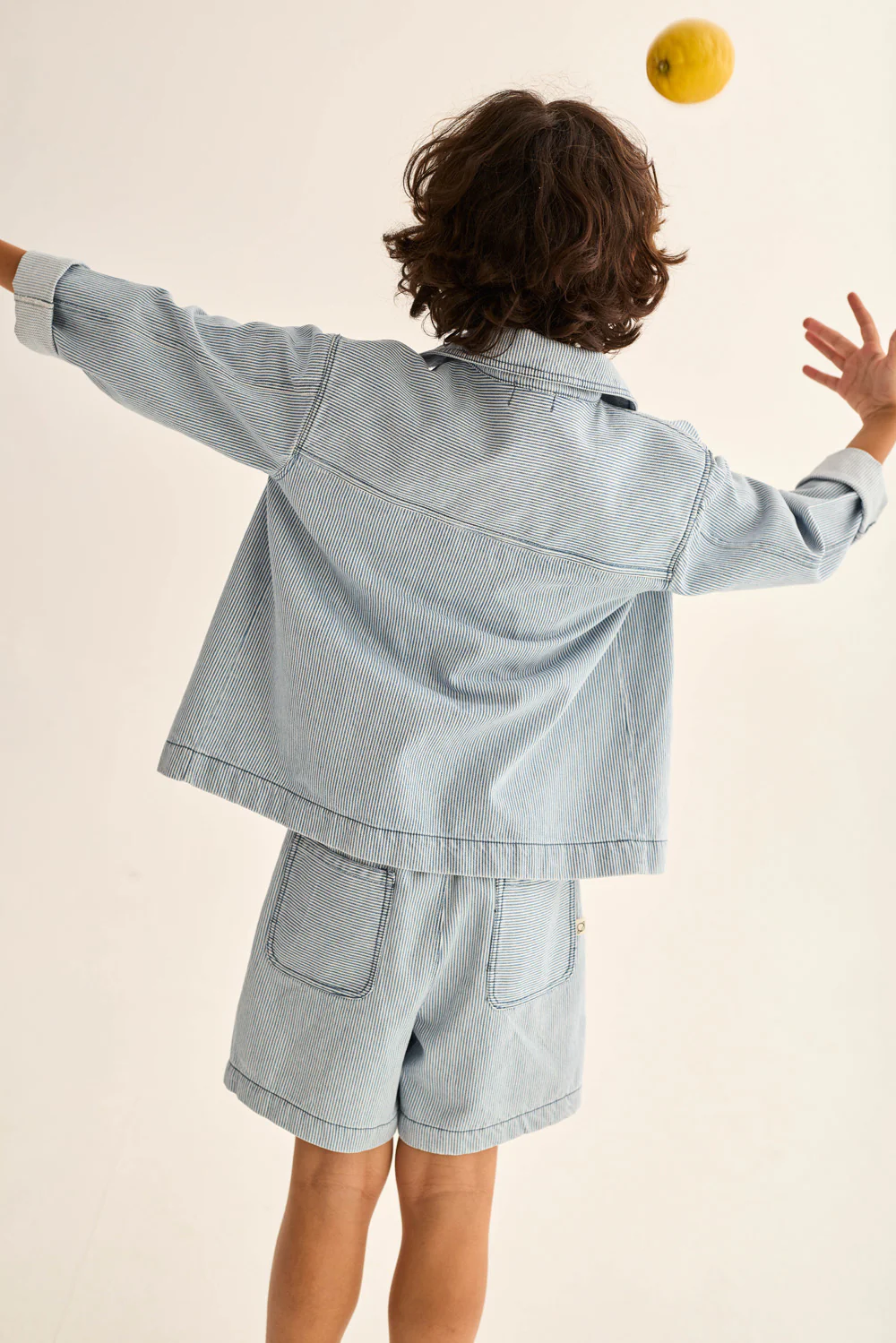Fine Striped Denim Jacket - Image 6