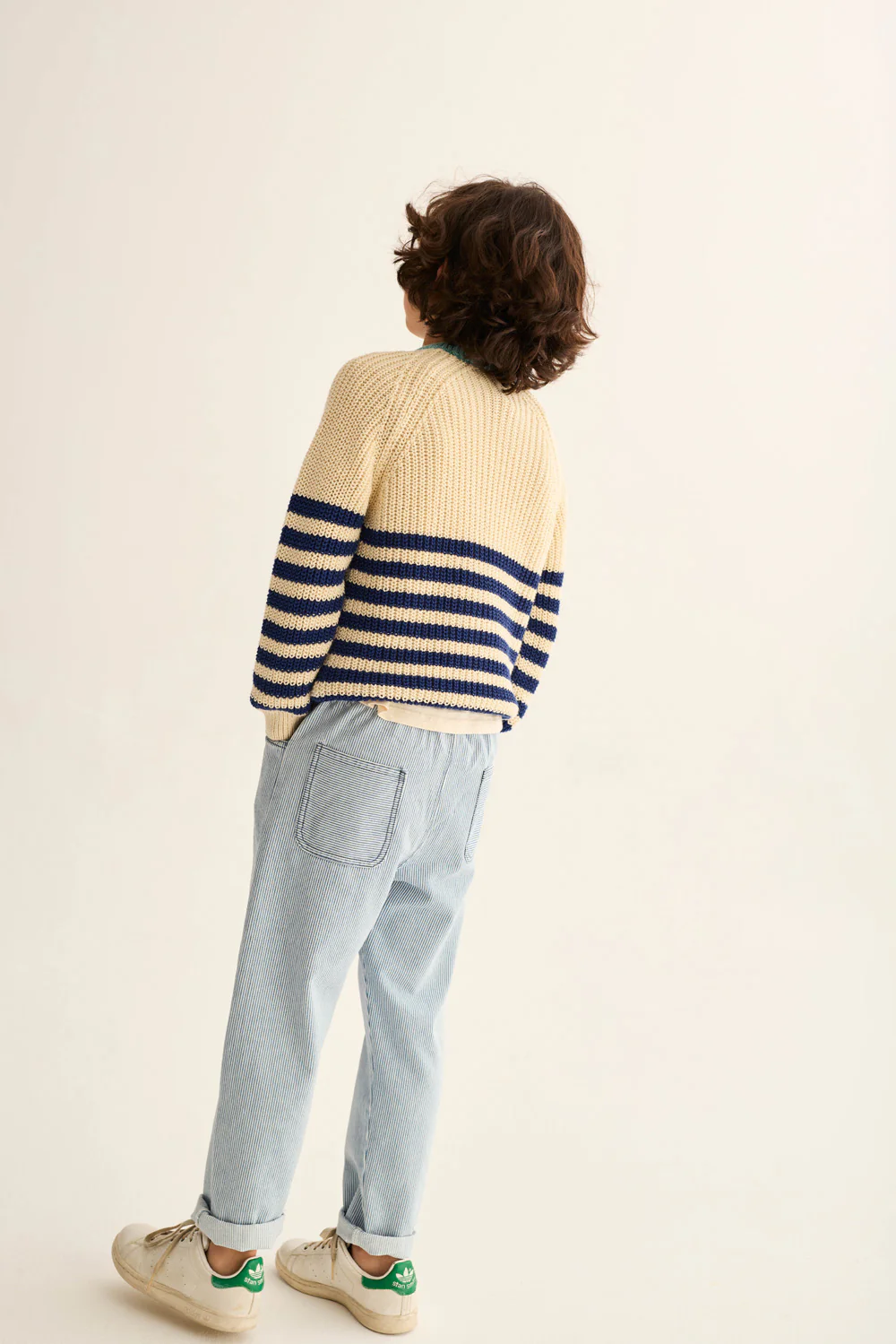 Fine Striped Denim Pants - Image 3