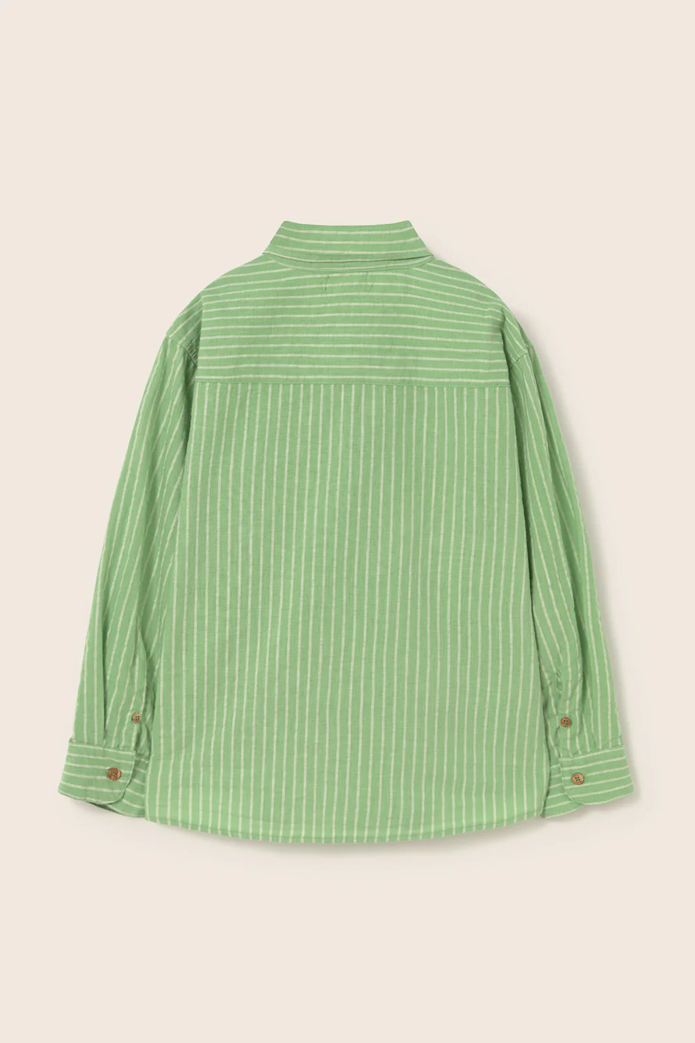 Striped Linen-Look Cotton Shirt - Image 3