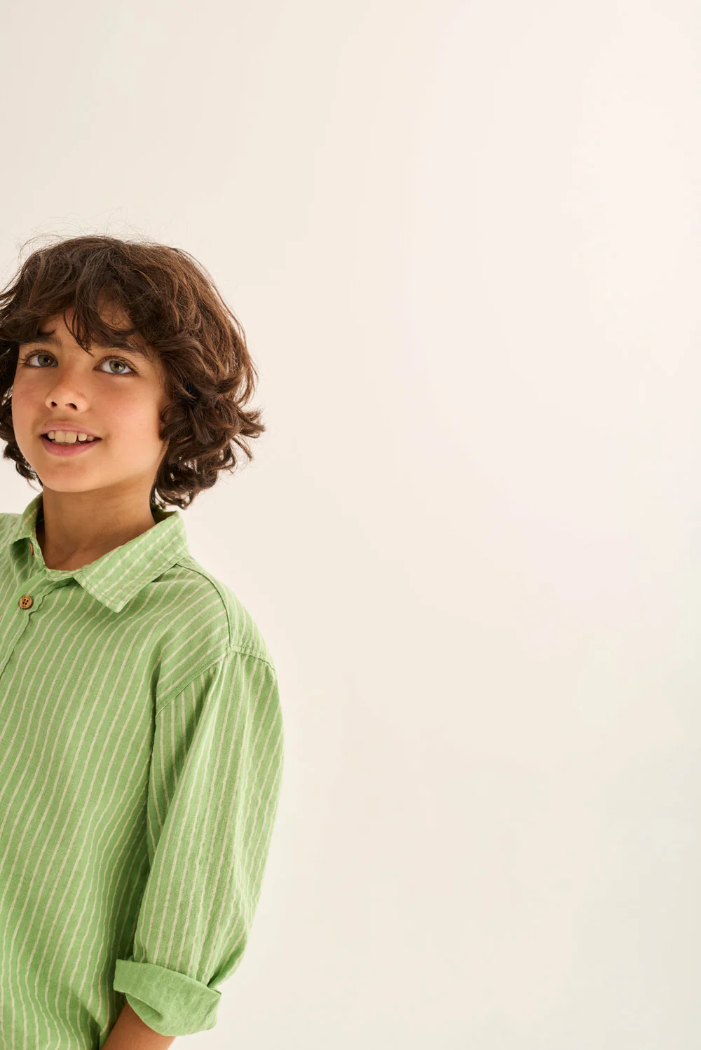 Striped Linen-Look Cotton Shirt - Image 4