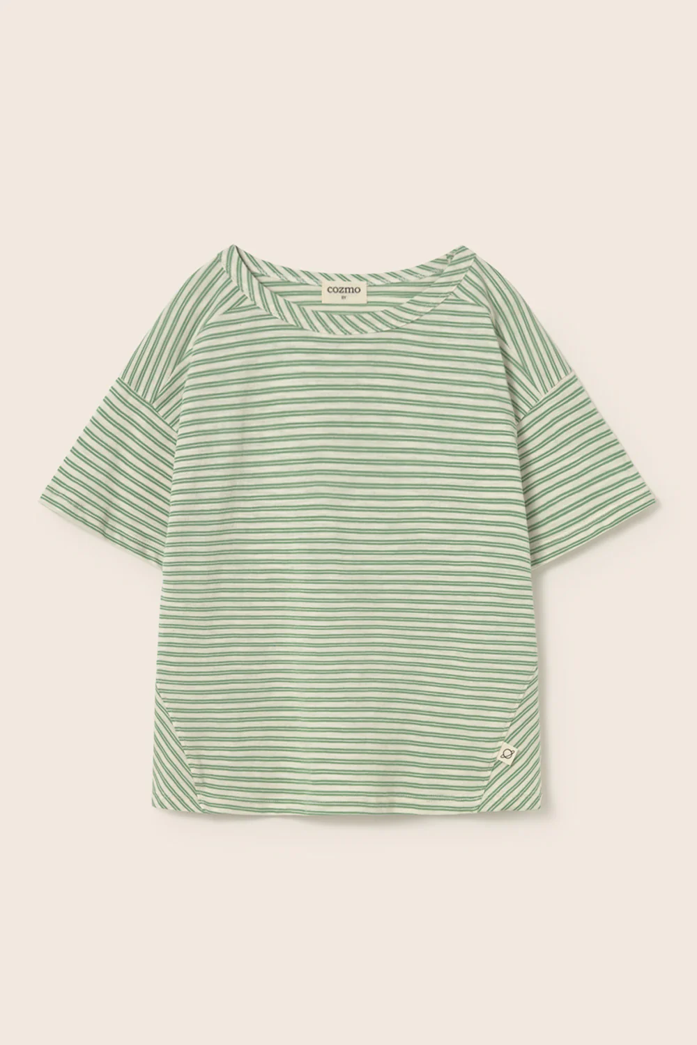 Striped Slub Cotton T-Shirt - Image 2