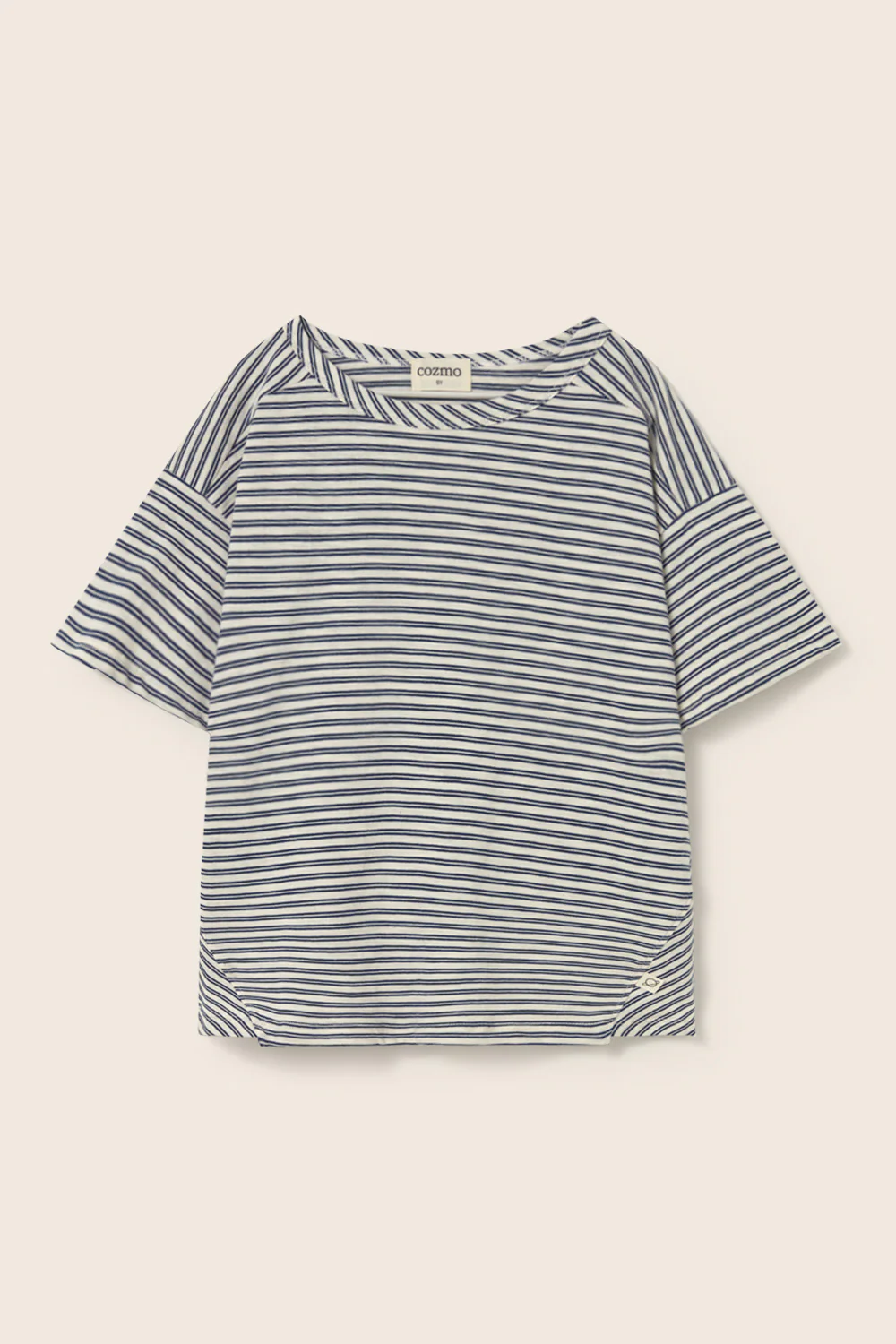 Striped Slub Cotton T-Shirt - Image 3