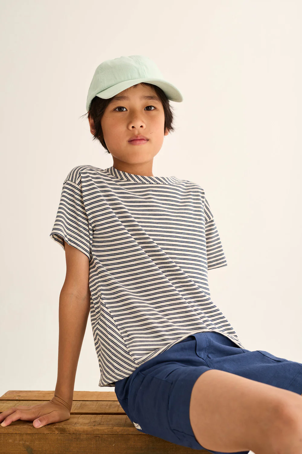 Striped Slub Cotton T-Shirt - Image 6