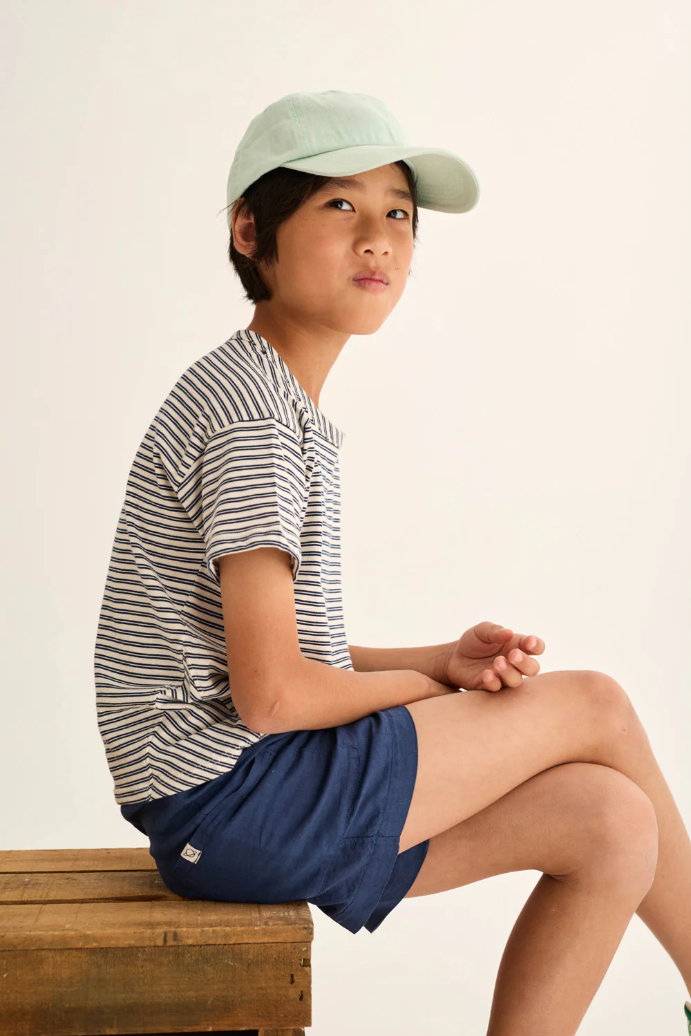 Striped Slub Cotton T-Shirt - Image 7