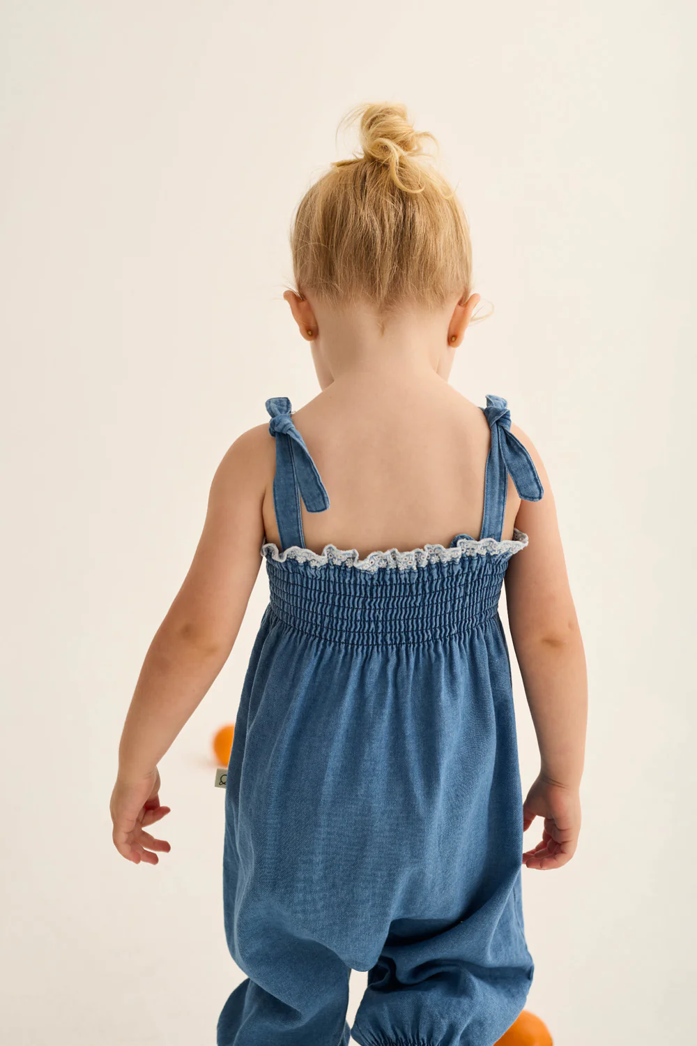 Chambray Denim Baby Overalls - Image 6