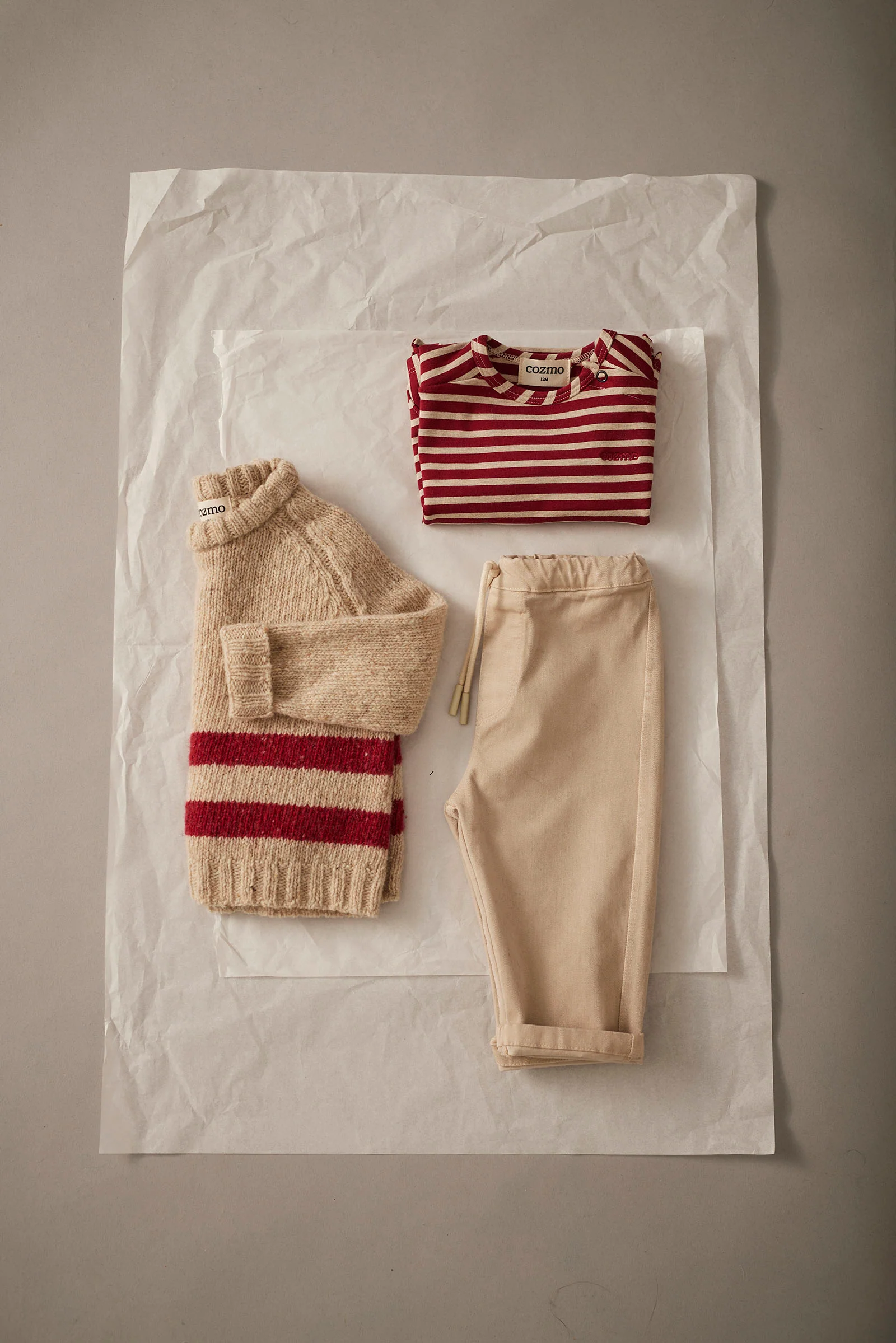 Cotton Peach Twill Baby Pants - Borneo