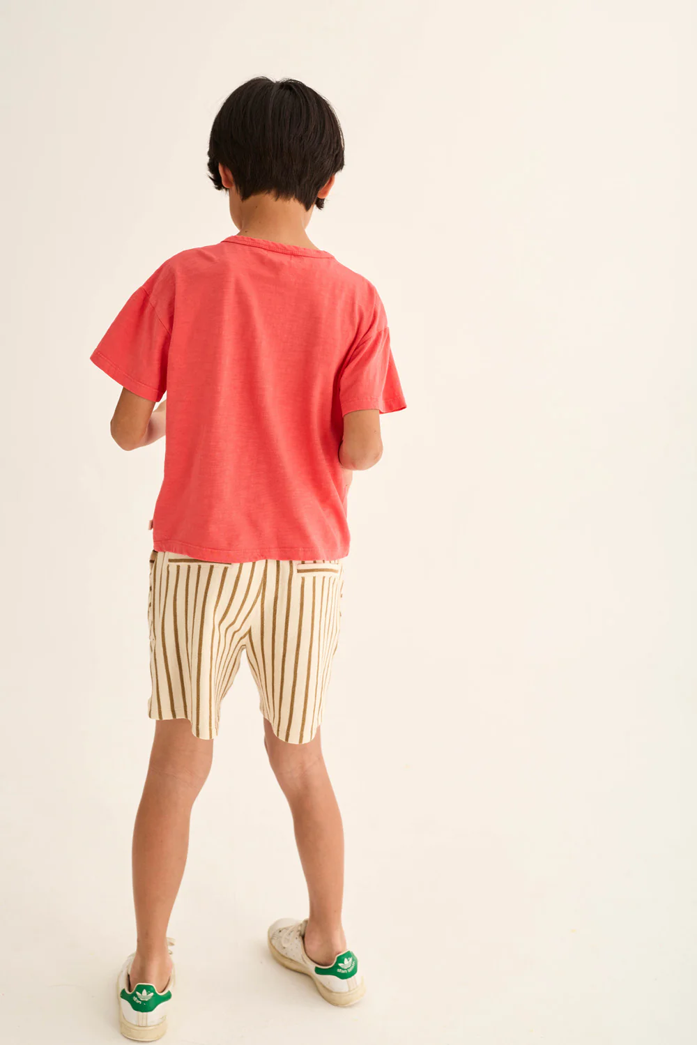 Double-Faced Striped Cotton Bermuda Shorts - Image 5