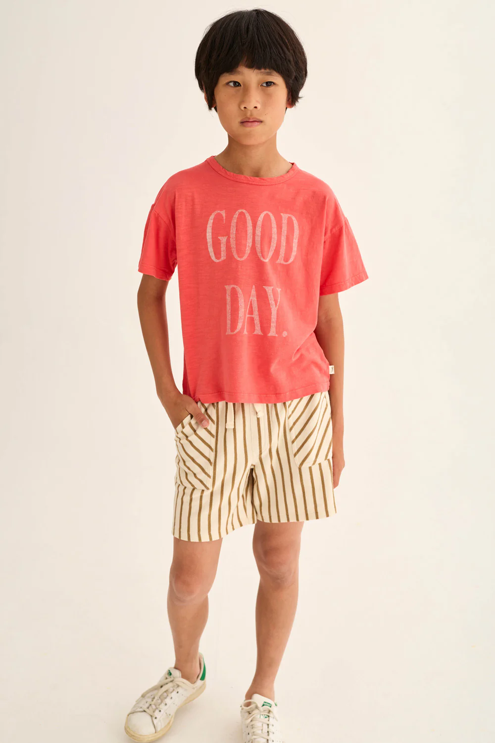 Double-Faced Striped Cotton Bermuda Shorts - Image 6