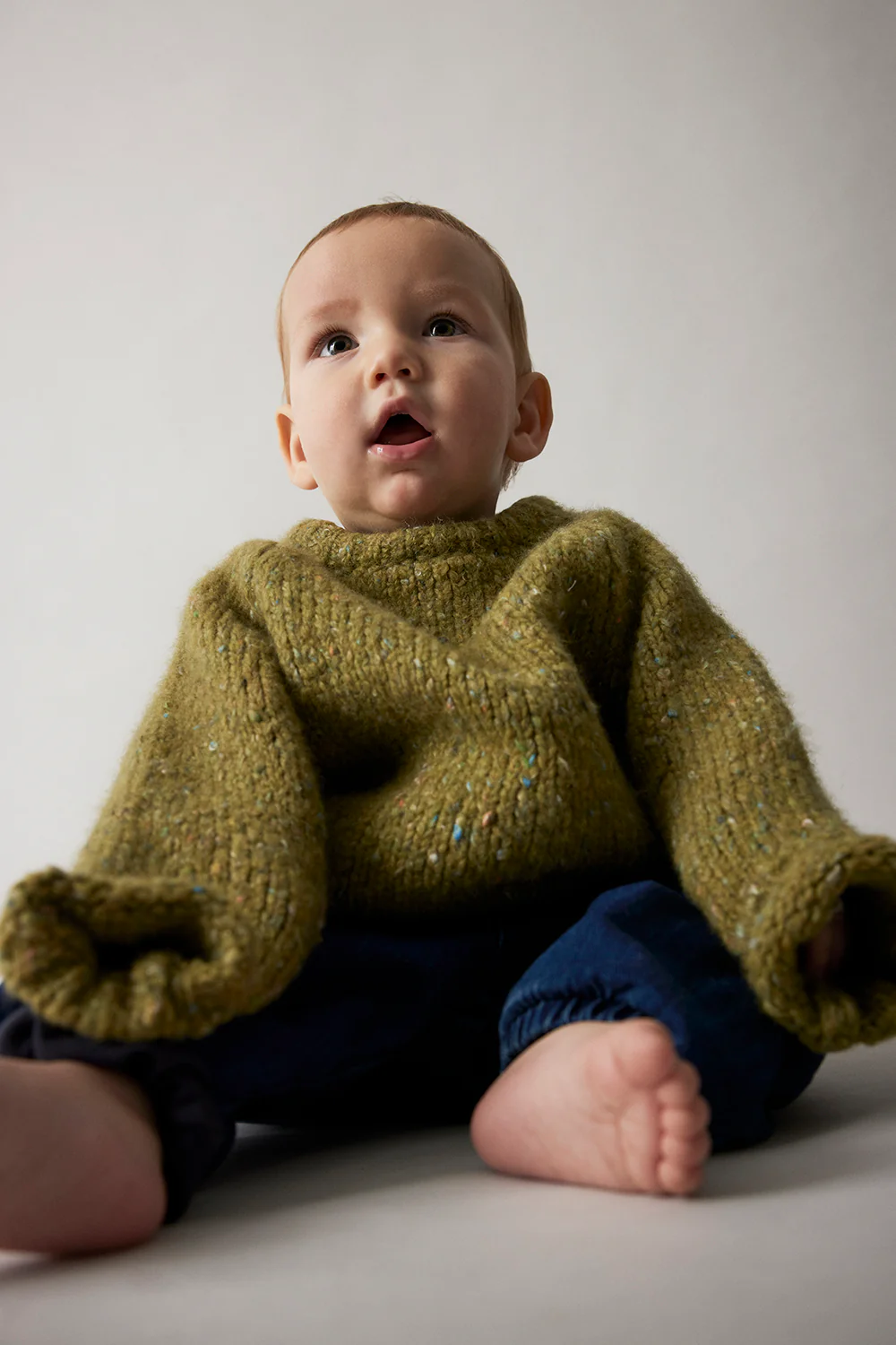 FLECKED TRICOT BABY SWEATER - Image 4