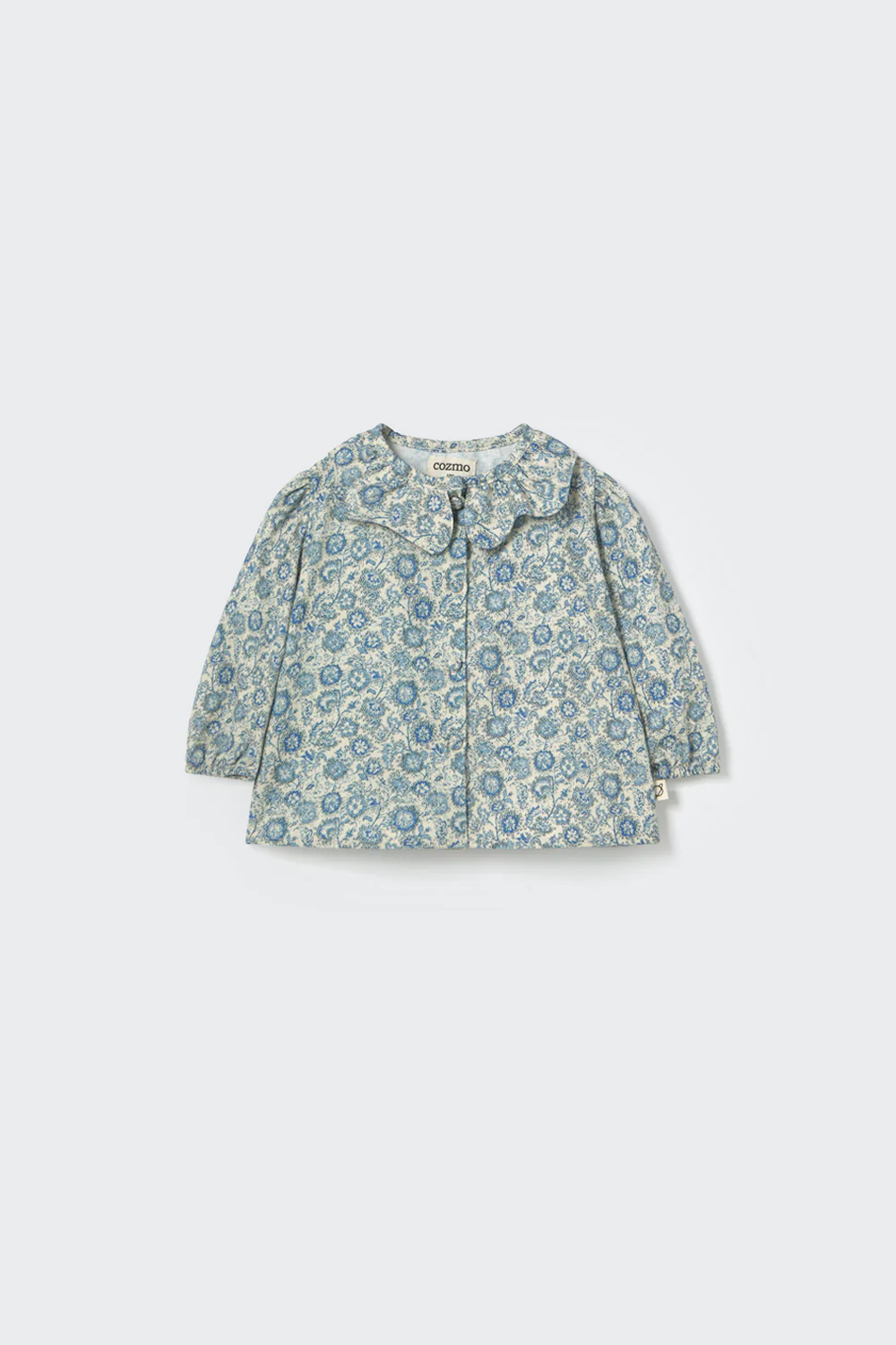 Organic Cotton Floral Fine Corduroy Baby Blouse - Libia