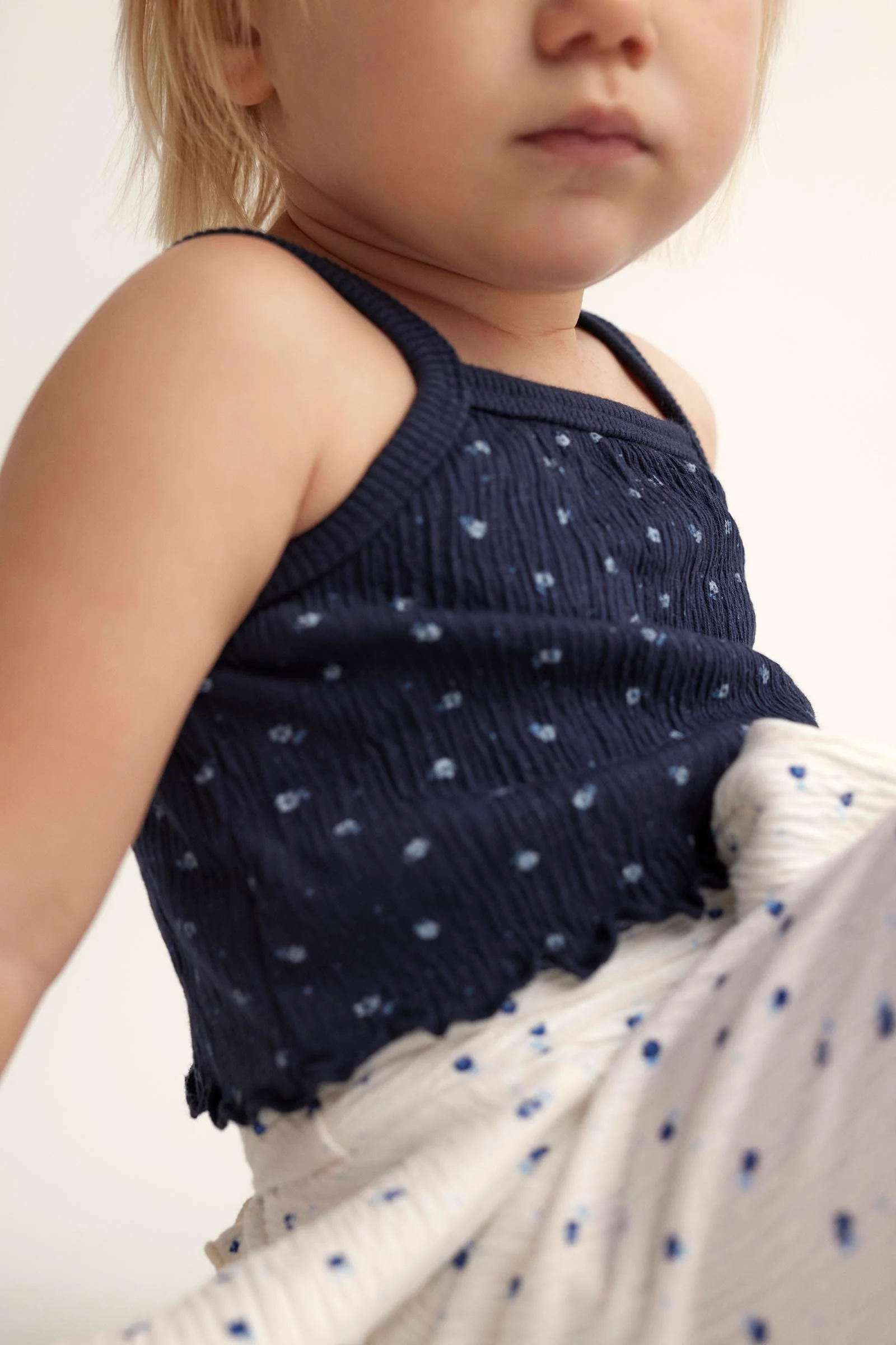 FLORAL GAUZE BABY CROP TOP - JENA