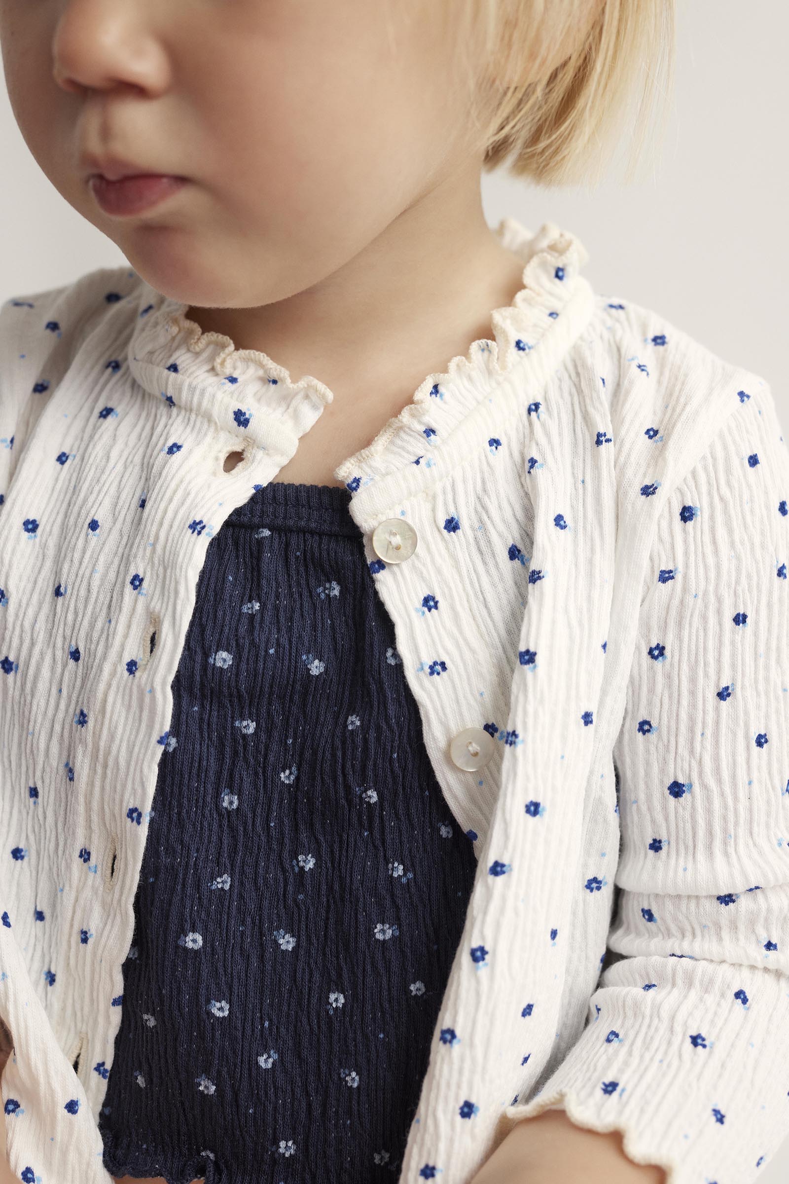 FLORAL GAUZE BABY JACKET - LUZ